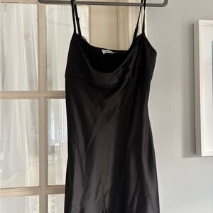 Princess Polly Black Satin Dress